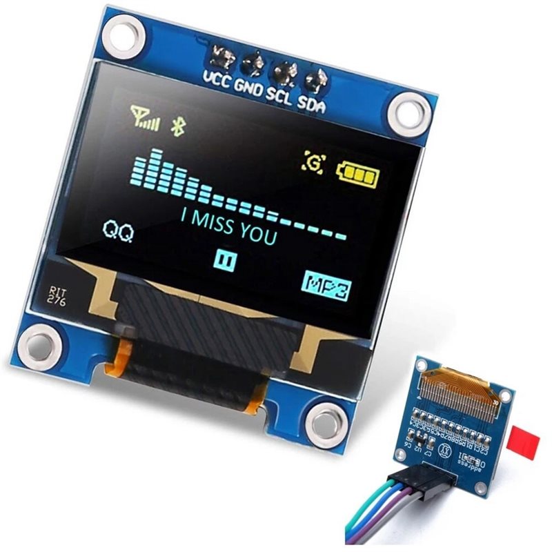 Diy Electronics Board - 1602+0.96-Inch Display Electronic DIY Kit For