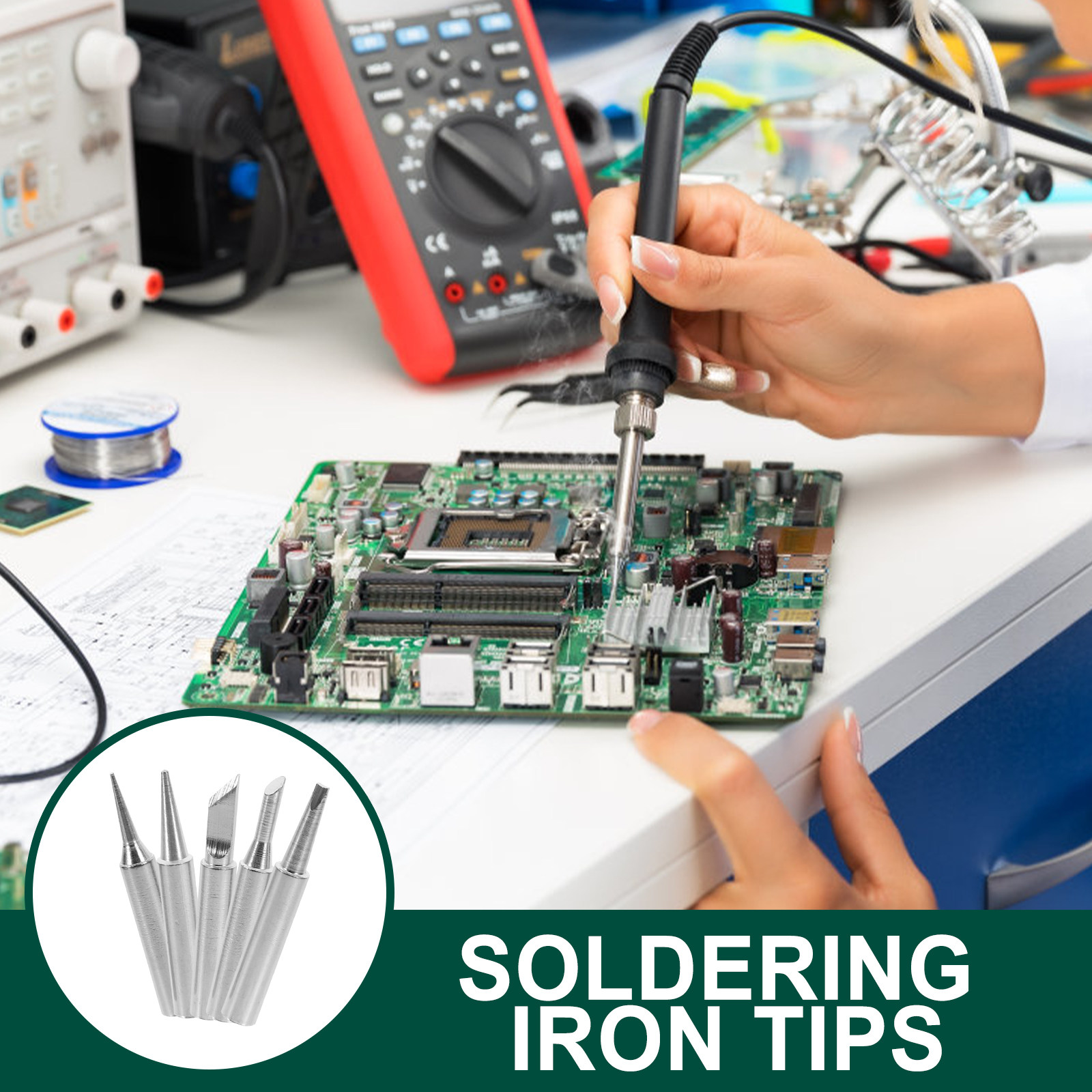 Diy Electronics Repair - 5Pcs Soldering Iron Tip Set Assorted