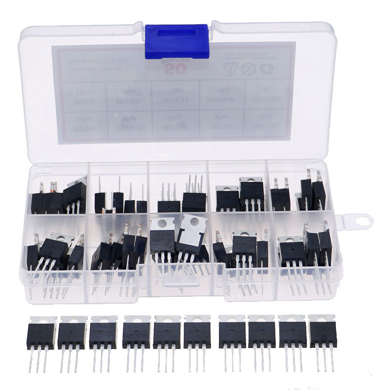 50Pcs 10Value TO-220 Mosfet Fi - đánh giá và giá Mosfet Transistor Set
