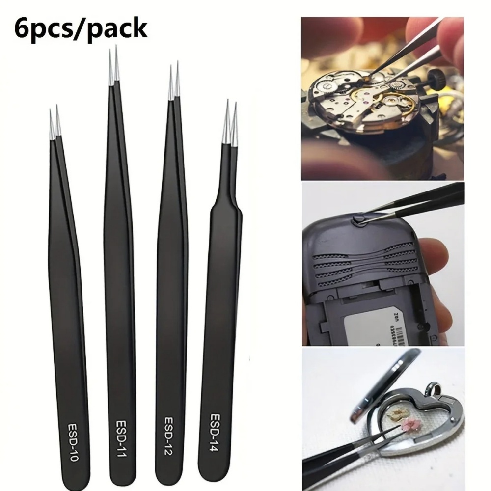 6pcs Stainless Steel Anti-stat - đánh giá và giá Diy Electronics Tool Kit