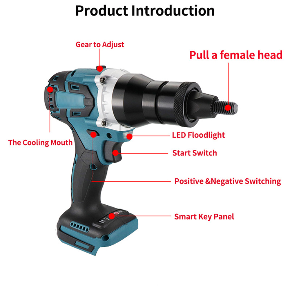 Electric Riveting Gun Brushles - đánh giá và giá Diy Kit Elektronik