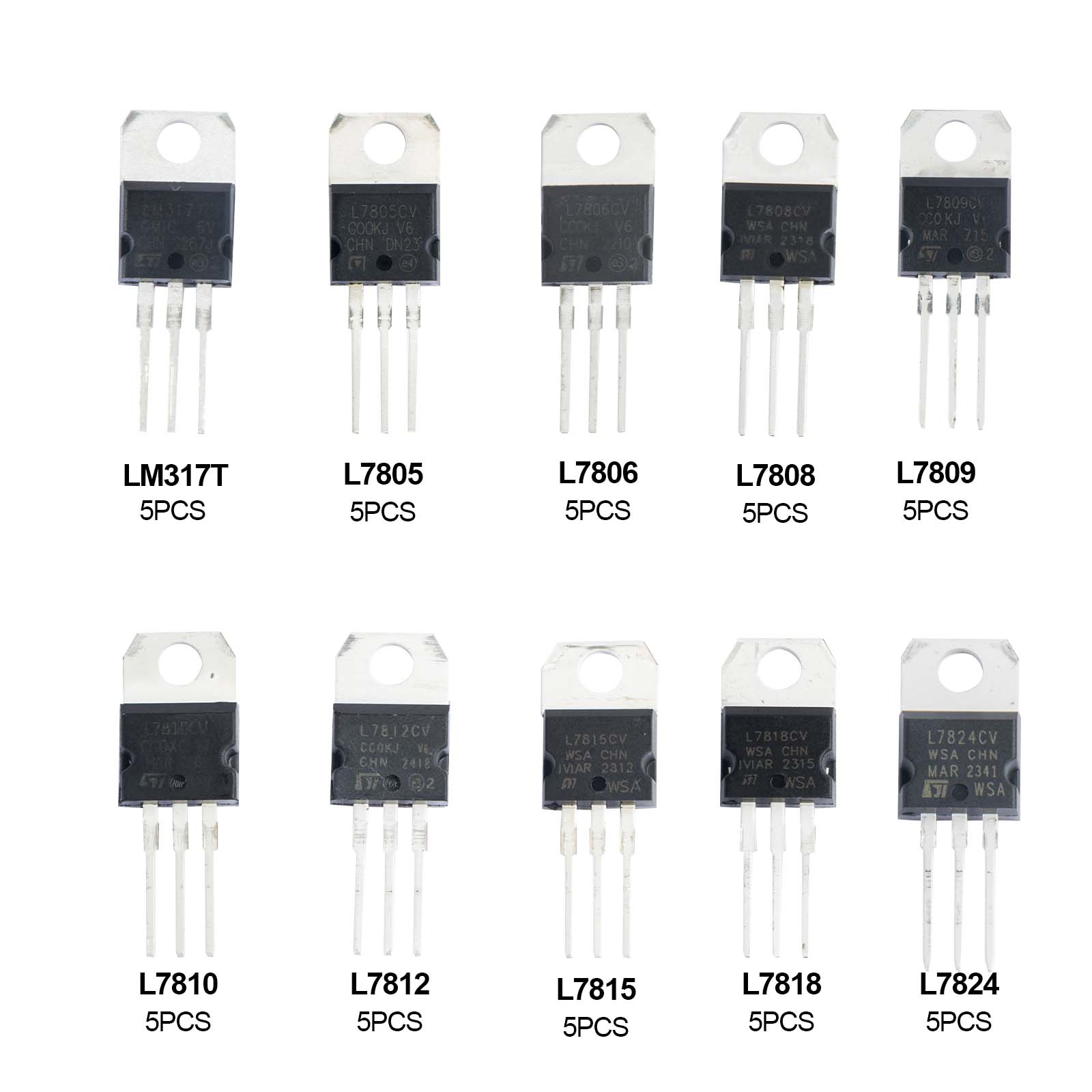 50pcs Voltage Regulator Kit 10 - đánh giá và giá Mosfet Transistor Set
