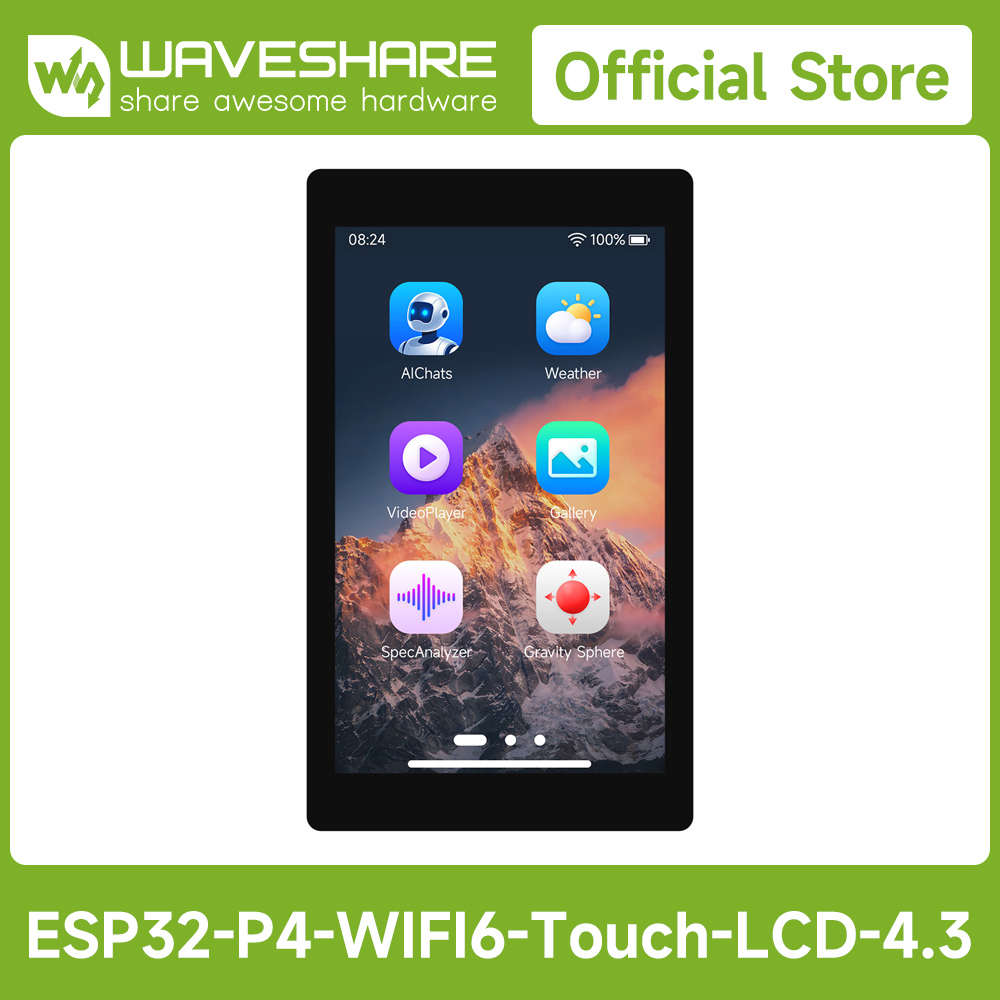 Waveshare ESP32-P4-WIFI6 4.3in - đánh giá và giá Diy Electronics Kits