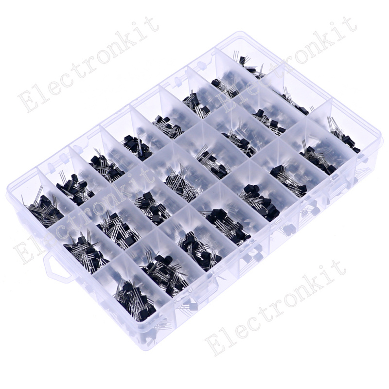 840pcs 24Values TO-92 PNP/NPN  - đánh giá và giá Mosfet Transistor Set