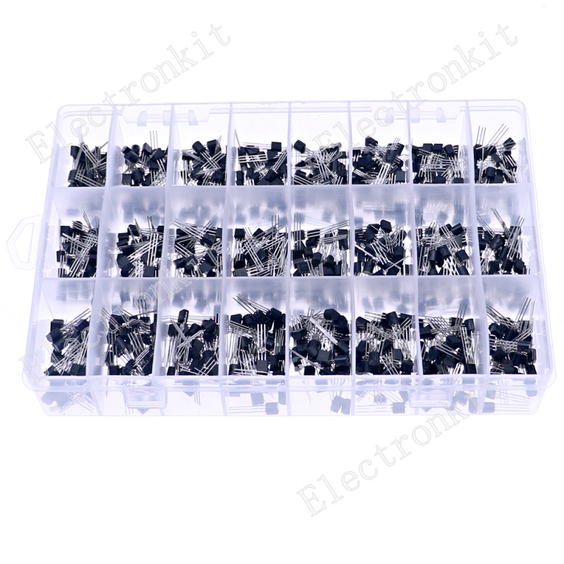 840pcs 24Values TO-92 PNP/NPN  - đánh giá và giá Mosfet Transistor Set