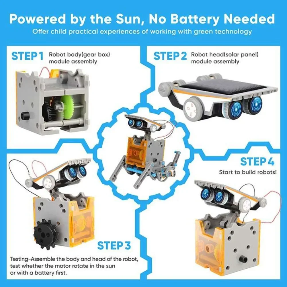 13 in 1 Solar Powered Robot Sc - đánh giá và giá Diy Electronics Project