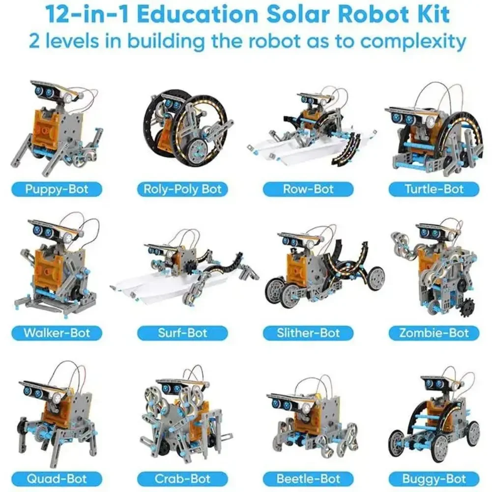 13 in 1 Solar Powered Robot Sc - đánh giá và giá Diy Electronics Project